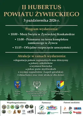 Hubertus w Żywcu po raz drugi. Będą pokazy, dziczyzna i atrakcje dla dzieci
